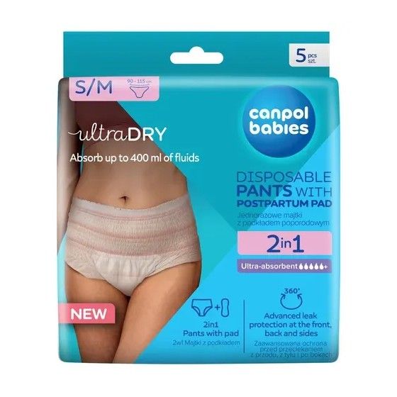 Canpol Babies andas och ultraabsorberande engångs 2in1 trosor