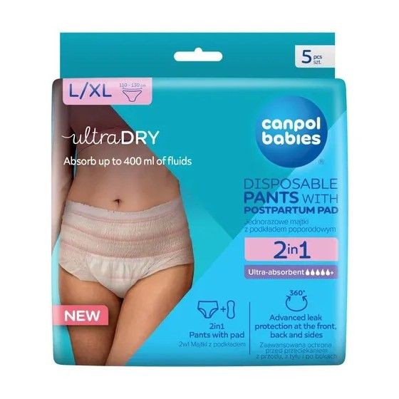 Canpol Bambini traspiranti e mutandine usa eliminabili ultra-assorbenti 2in1