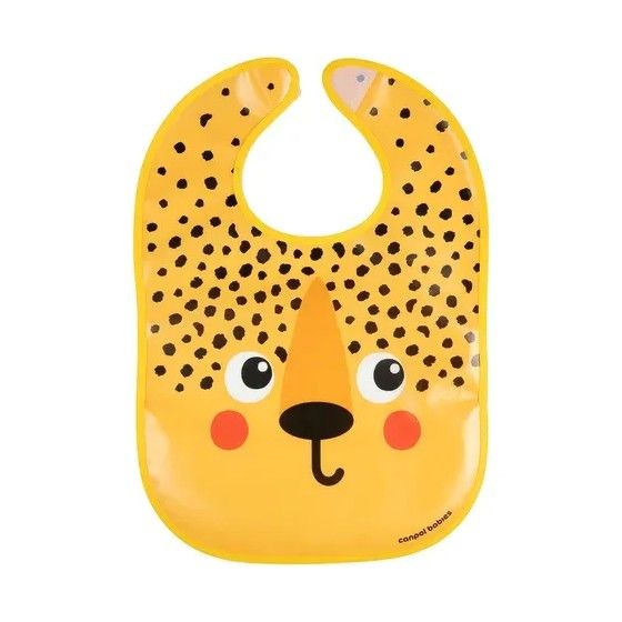 Canpol babies Śliniak zmywalny z kieszenią BabiesBoo gepard