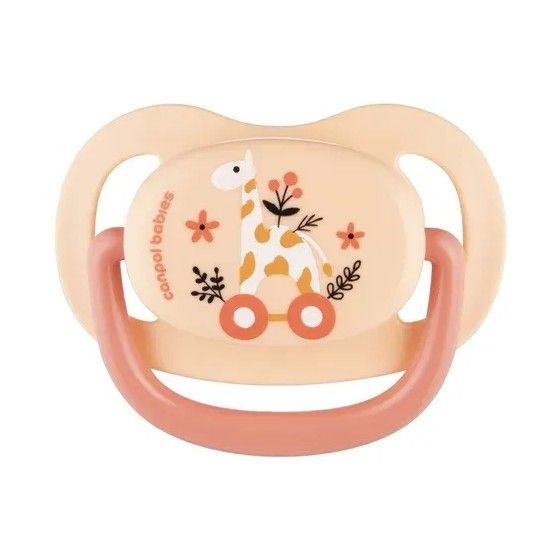Canpol Babies som offrar symbolen silikon 18m + anatomiska leksaker korall