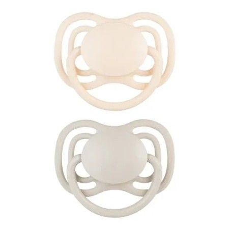 Canpol Babies Silicone Chacifier 18m + Symmetrical Dental Air 2 PCS. Crema