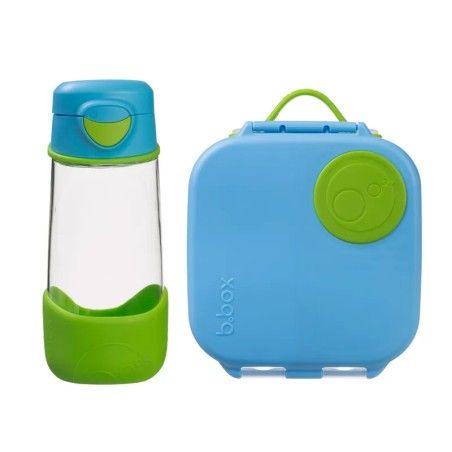 b.box Sportset Tritanowa-Flasche 450 ml + Mini-Lunchbox, Ozean-Brise,