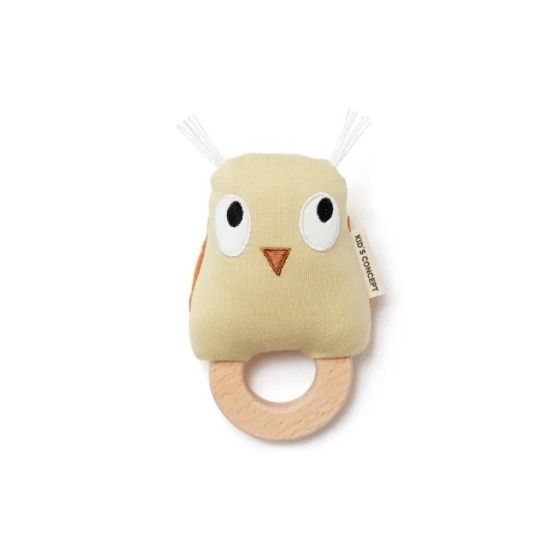 Kids Concept Edvin Grzechotka Sowa Green - 7340028731078