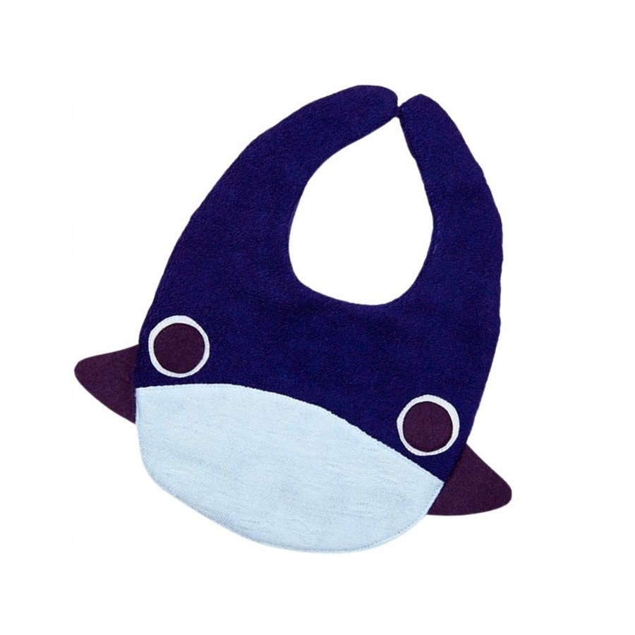 Bamboo Line Bibs -Save The Ocean-Little Shark - Blue