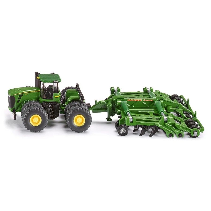 Siku Farmer - Traktor John Deere 9630 z rozrzutnikiem -