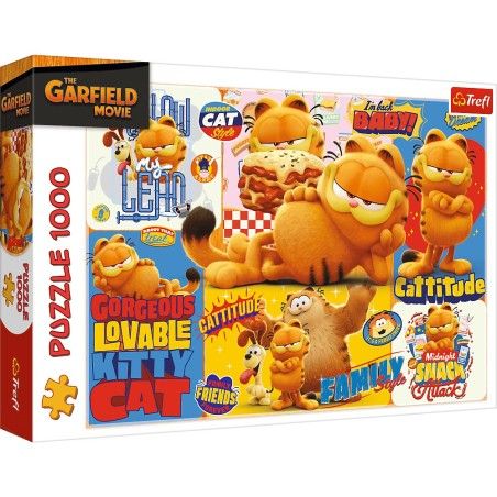 Trefl Puzzle 1000el. Przygody Garfielda