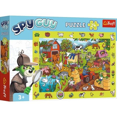 Trefl 24el observation puzzles. Spy Guy Farm