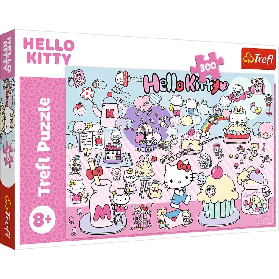 Trefl Puzzle 300el. Poznaj Świat Hello Kitty