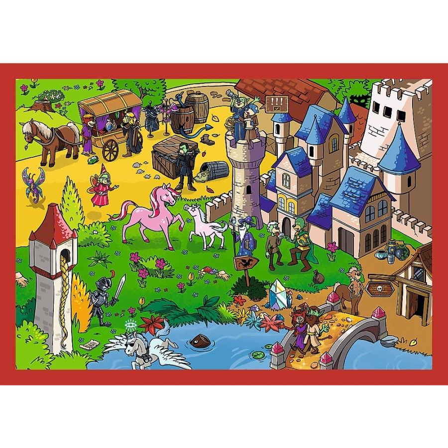 Trefl Puzzle 4w1 Podróże Treflików Rodzina Treflików