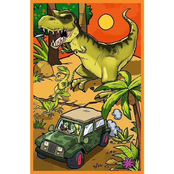 Trefl Puzzle 3x80el. Trefliki w świecie dinozaurów