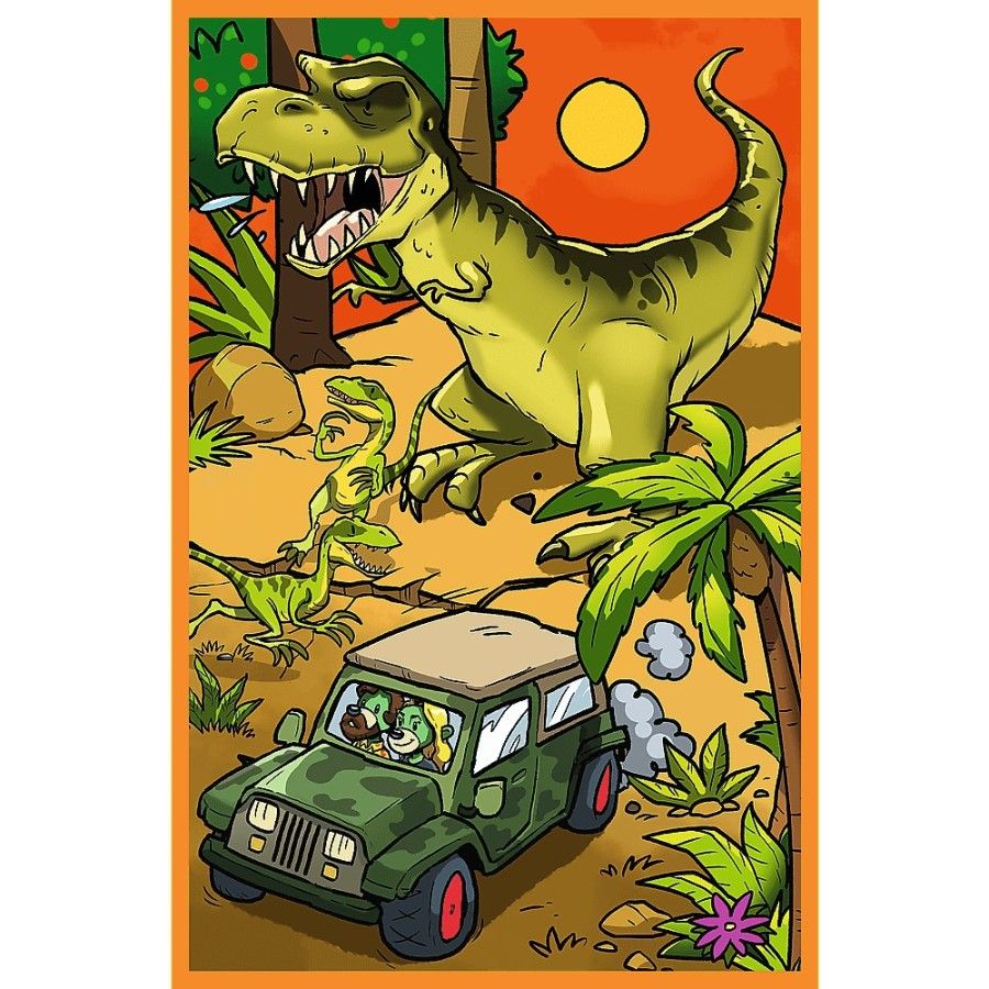 Trefl Puzzle 3x80el. Trefliki w świecie dinozaurów