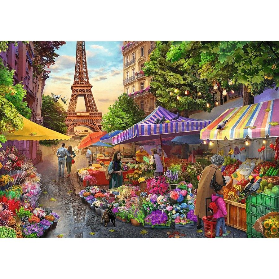 Trefl 1000EL pussel. Premium plus te Time Floral Targ, Paris