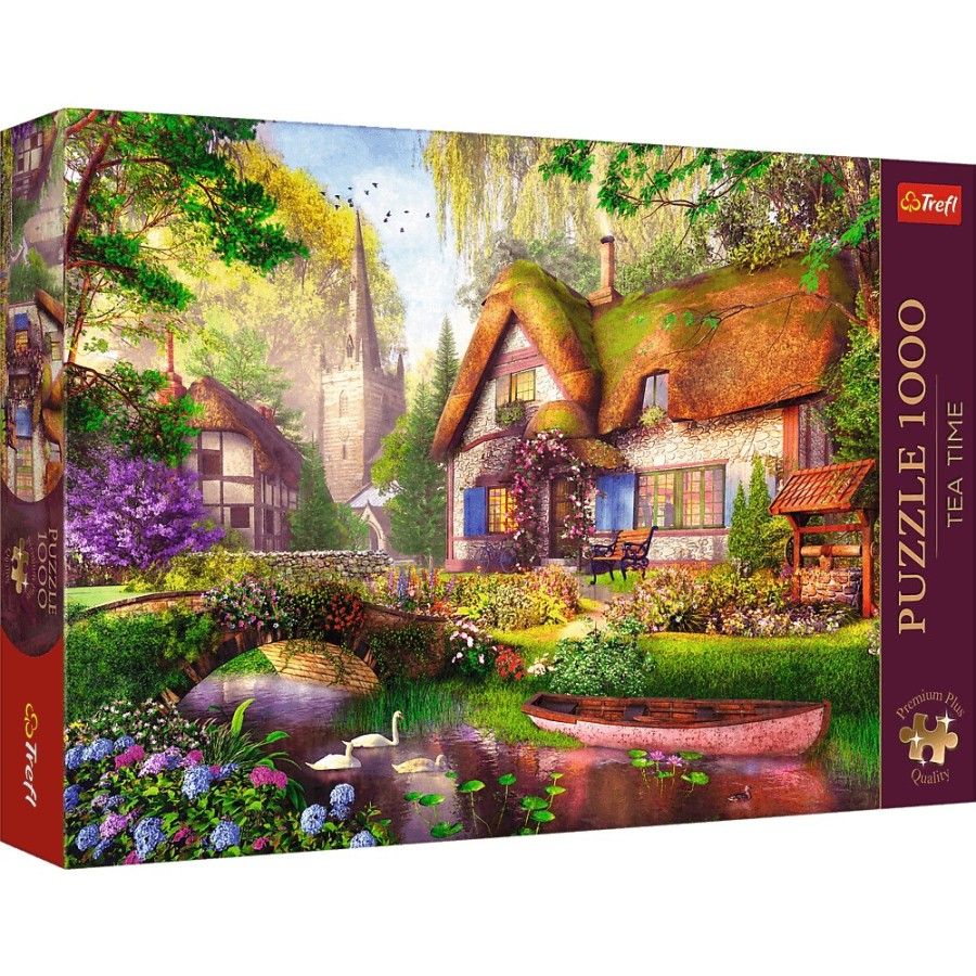 Trefl Puzzle 1000el. Premium Plus Tea Time Urocza chatka w lesie