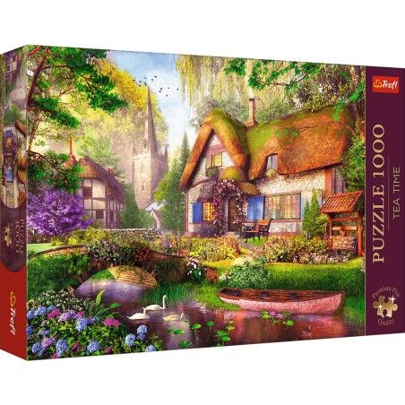 Trefl Puzzle 1000el. Premium Plus Tea Time Urocza chatka w lesie