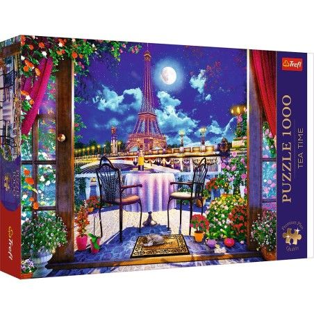 Trefl Puzzle 1000el. Premium Plus Tea Time Paryż w blasku księżyca