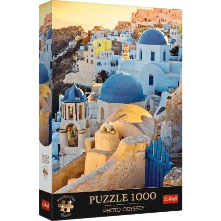 Trefl 1000el puzzle. Premium Plus Photo Odyssey Oia Town, Santorini