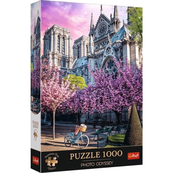 Trefl 1000el puzzle. Premium Plus Photo Odyssey Cathedral Notre-Dame in Paris