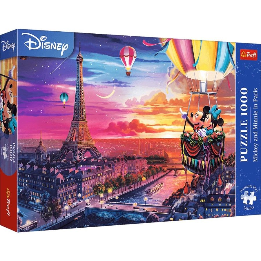 Trefl Puzzle 1000el. Premium Plus Mickey i Minnie w Paryżu -
