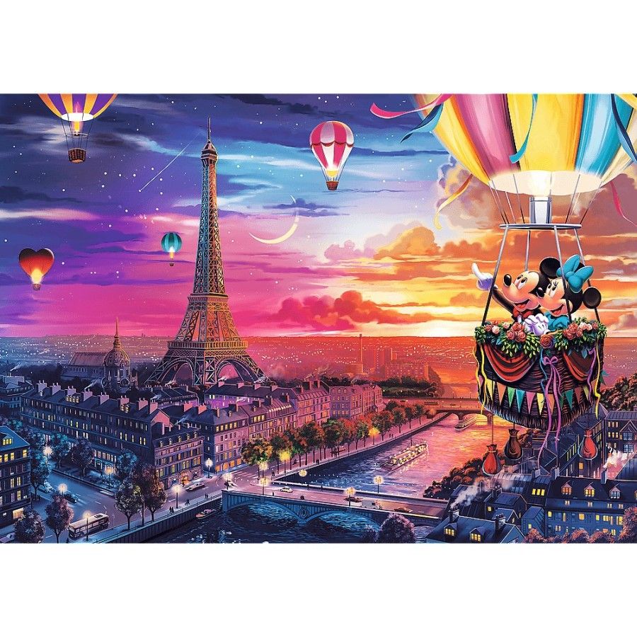 Trefl Puzzle 1000el. Premium Plus Mickey i Minnie w Paryżu -