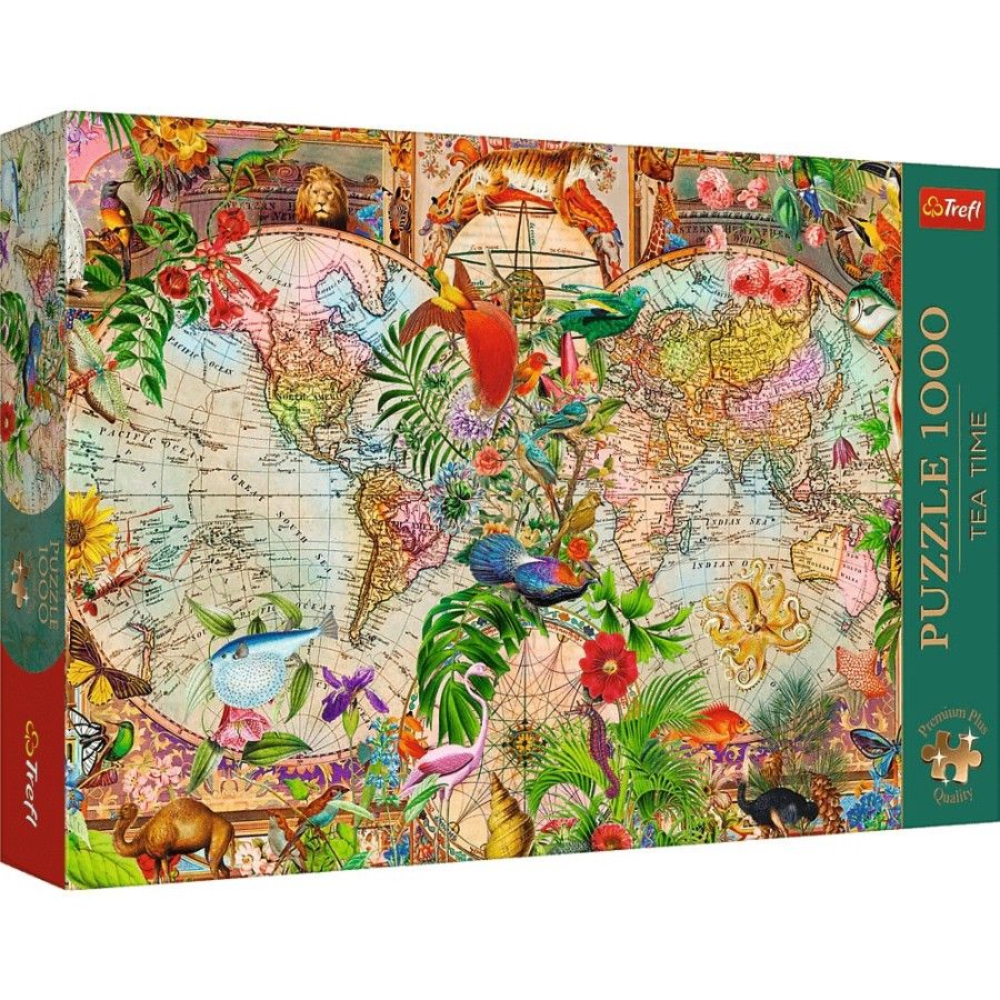 Trefl Puzzle 1000el. Tea Time Antyczna mapa świata
