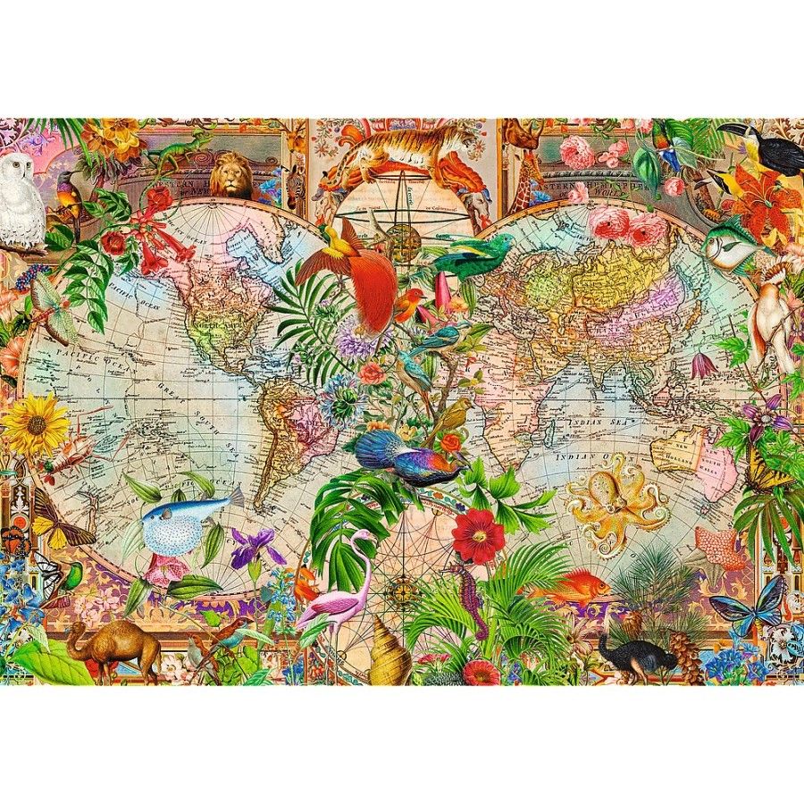Trefl Puzzle 1000el. Tea Time Antyczna mapa świata