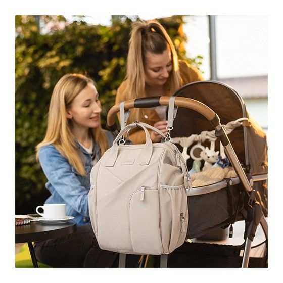 Babyono Plecak dla mamy MODERN STYLE beżowy