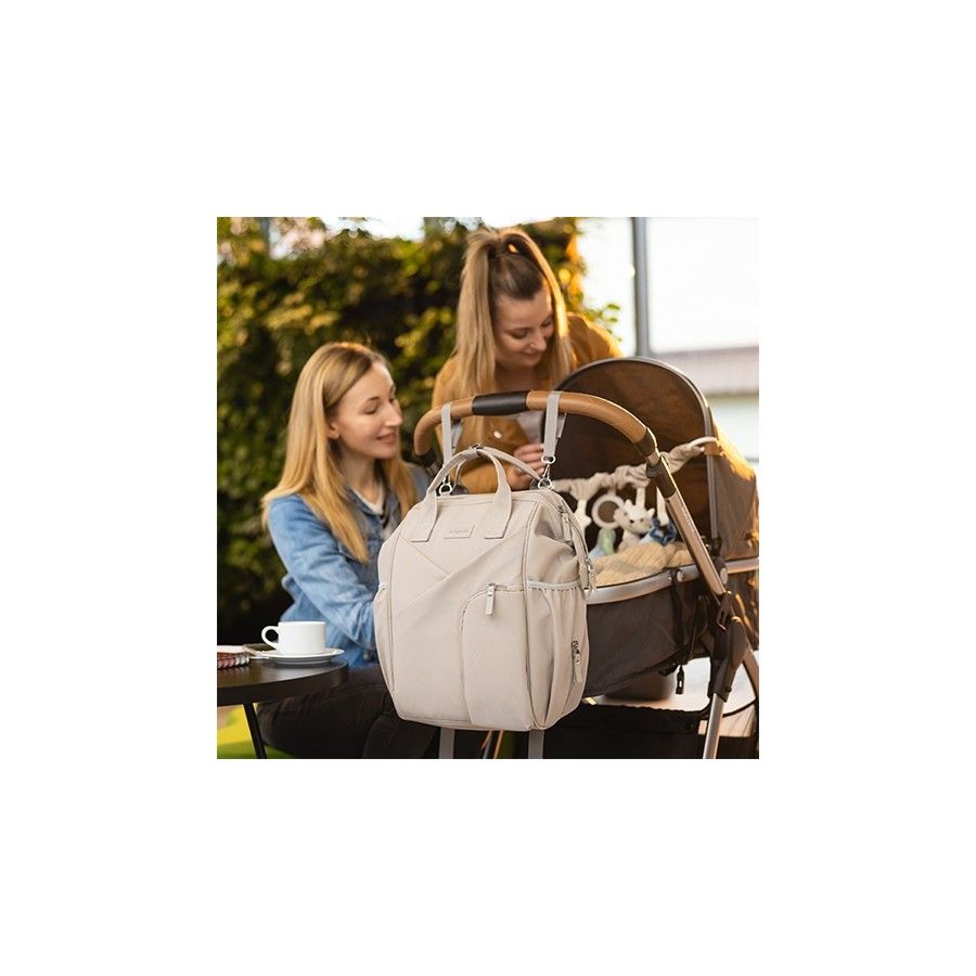 Babyono Plecak dla mamy MODERN STYLE beżowy
