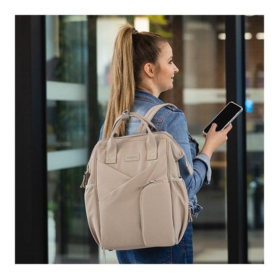 Babyono Plecak dla mamy MODERN STYLE beżowy