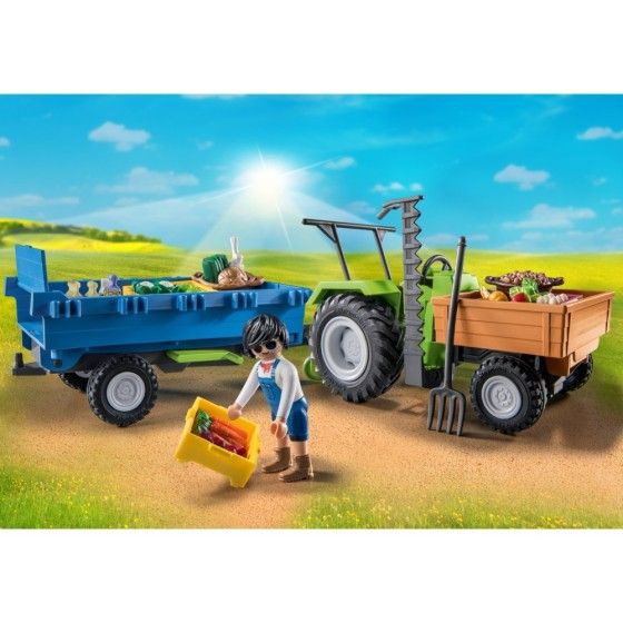 Playmobil Country Traktor z przyczepą