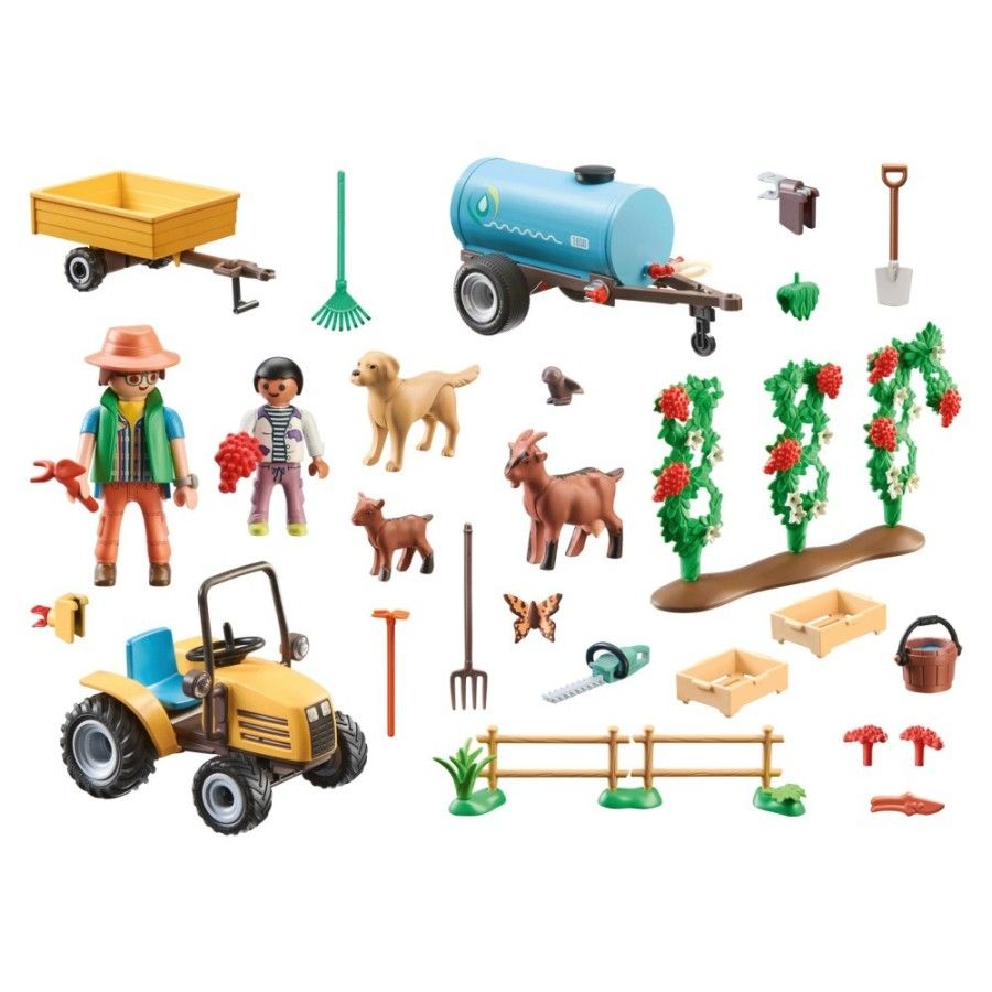 Playmobil Country Traktor z przyczepą i zbiornikiem na wod -