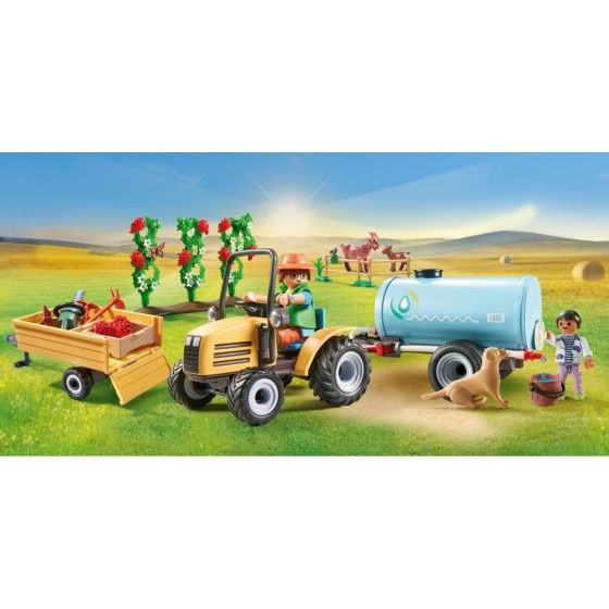 Playmobil Country Traktor z przyczepą i zbiornikiem na wod