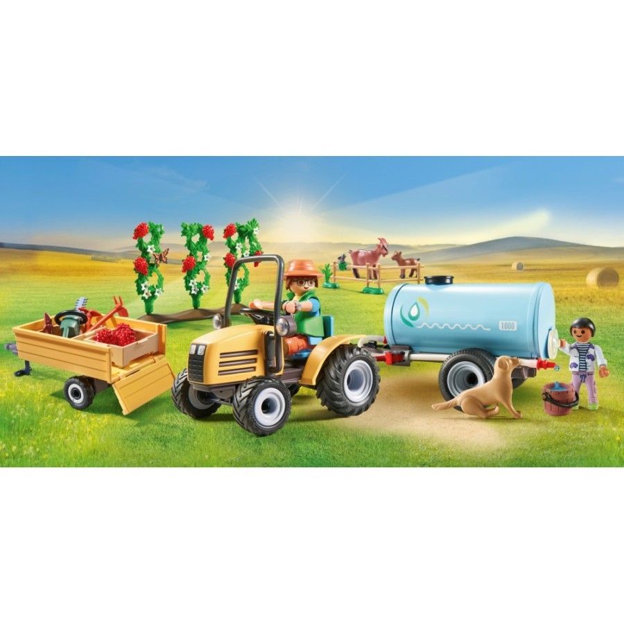 Playmobil Country Traktor z przyczepą i zbiornikiem na wod