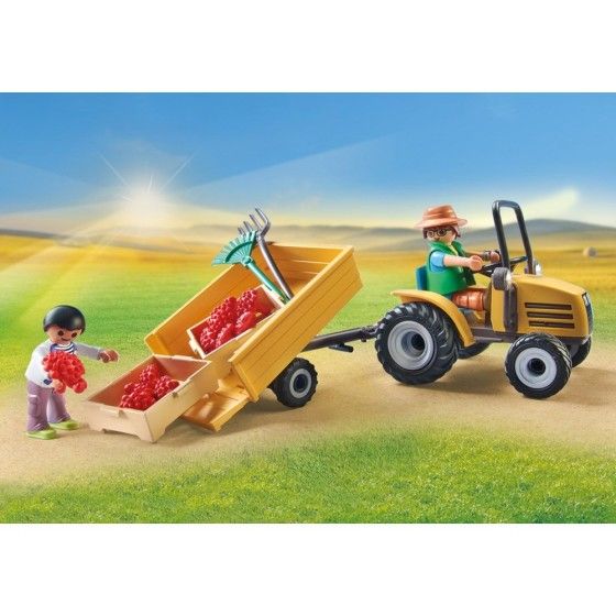 Playmobil Country Traktor z przyczepą i zbiornikiem na wod
