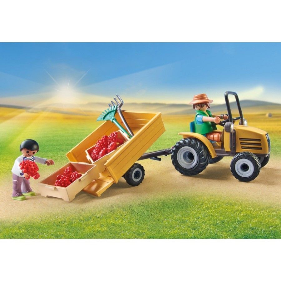 Playmobil Country Traktor z przyczepą i zbiornikiem na wod