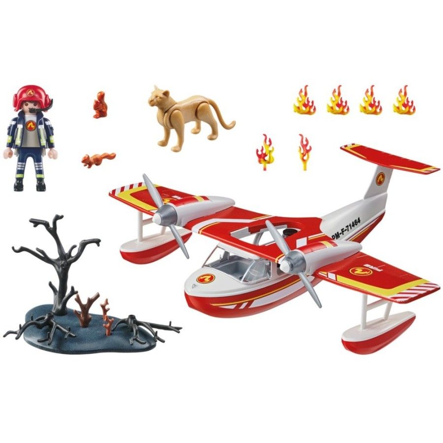 Playmobil Action Heroes Samolot straży pożarnej z funkcją gaszen