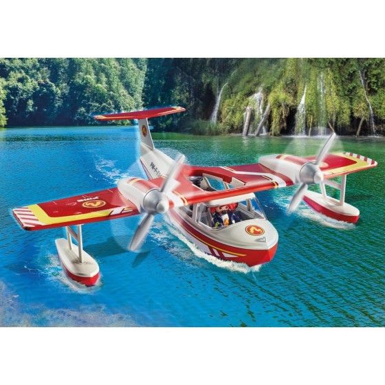 Playmobil Action Heroes Samolot straży pożarnej z funkcją gaszen