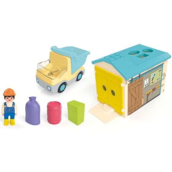 Playmobil JUNIOR: Ciężarówka z garażem z funkcją s
