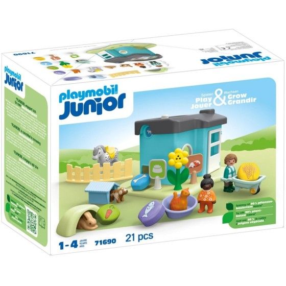 Playmobil Junior: Hotel pro zvířata s dávkovačem