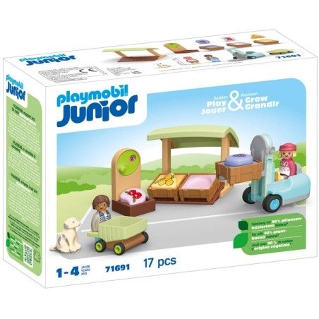 Playmobil JUNIOR: Ekologiczny stragan z wózkiem wi