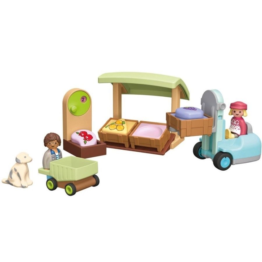 Playmobil JUNIOR: Ekologiczny stragan z wózkiem wi