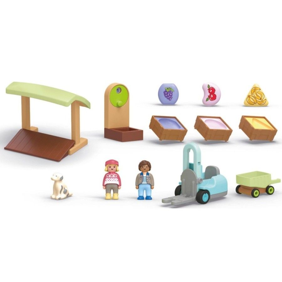Playmobil JUNIOR: Ekologiczny stragan z wózkiem wi