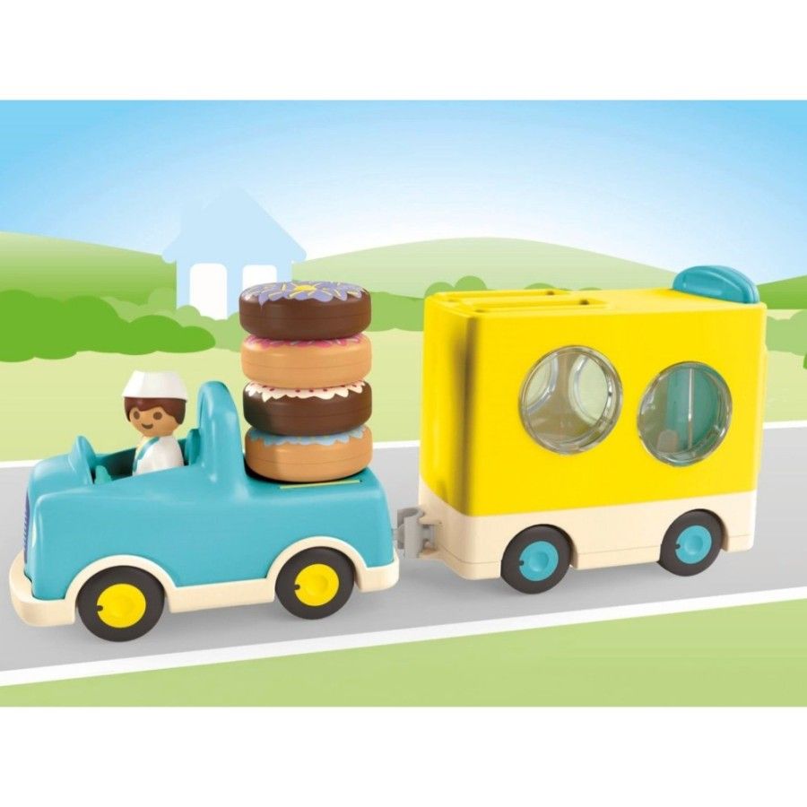 Playmobil JUNIOR: Szalony Donut Truck z funkcją uk