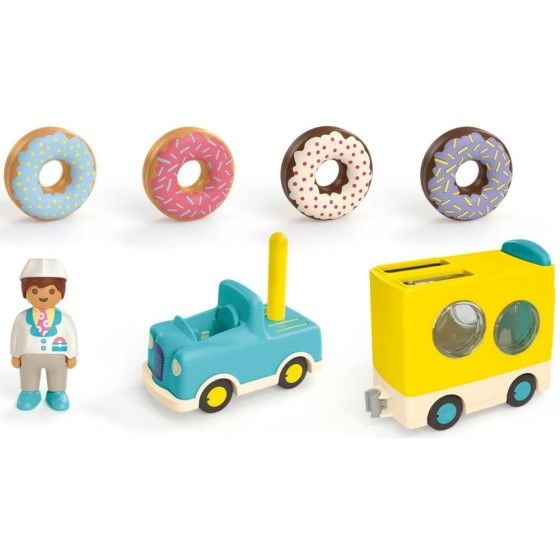 Playmobil JUNIOR: Szalony Donut Truck z funkcją uk