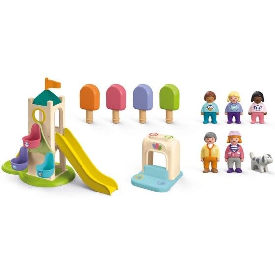Playmobil JUNIOR: Wieża przygód i budka z lodami - 4008789717030