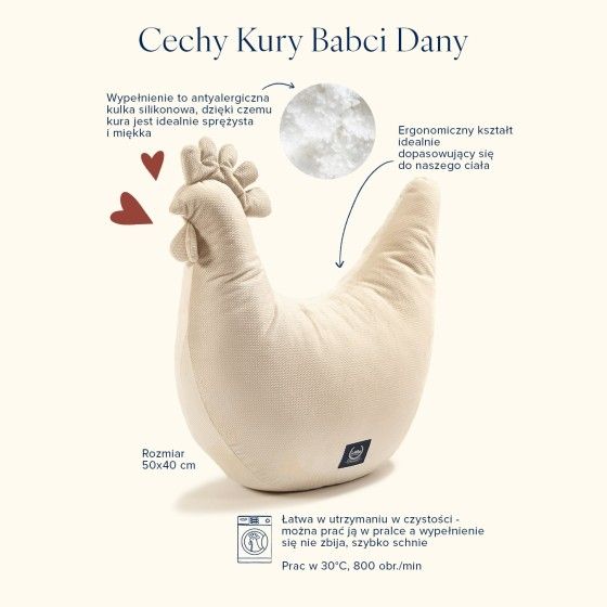 La Millou Poduszka Kura Babci Dany Velvet Bawełna ENGLISH GARDEN