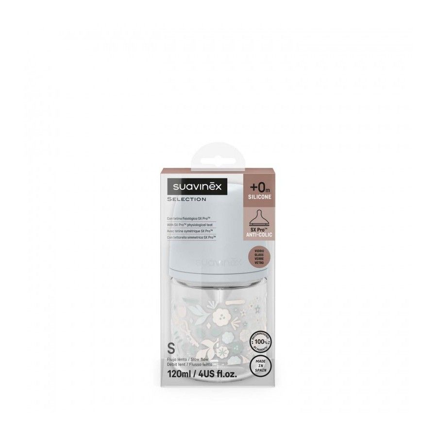 Suavinex Glass Bottle 120ml SX PRO Flow Wonderland