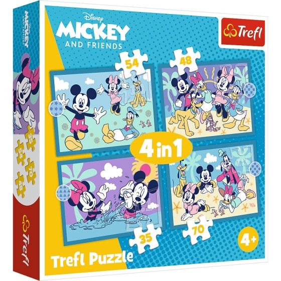 Trefl 4in1 Puzzle - lustige Mausereignisse