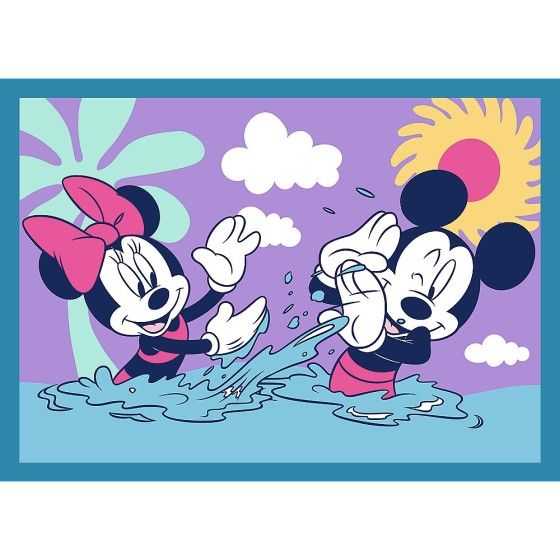 Trefl Puzzle 4w1 - Zabawne zdarzenia Myszki