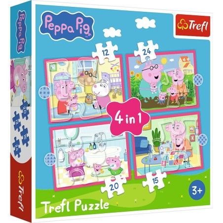 Trefl 4in1拼图 -  Peppa喜欢冒险