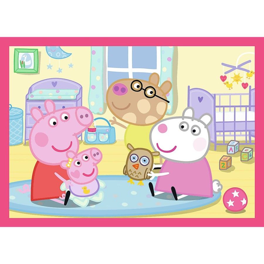 Trefl Puzzle 4w1 - Peppa uwielbia przygody